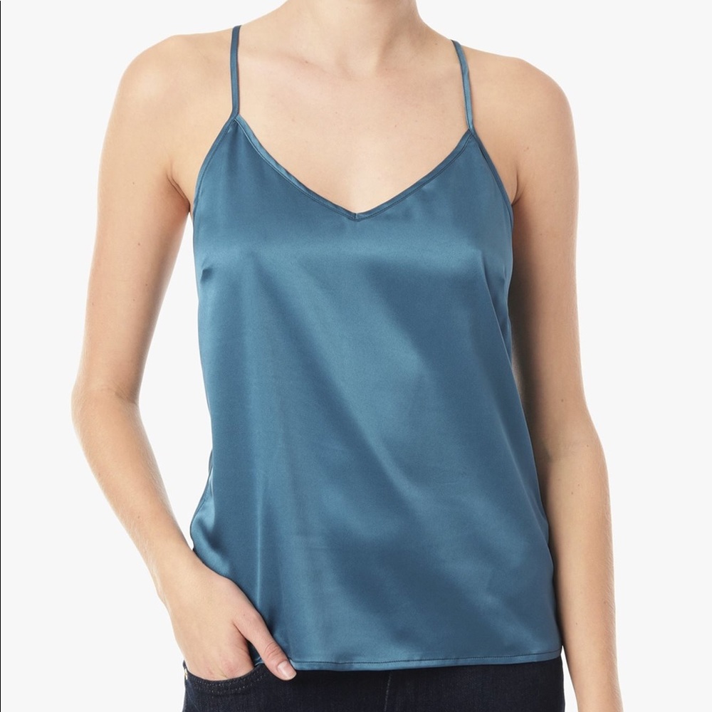 ISO 7 For All Mankind Cami Racertank in Dark Teal